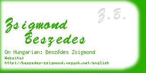 zsigmond beszedes business card